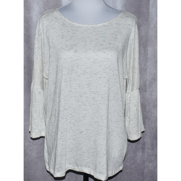LC Lauren Conrad Tops - Lauren Conrad Women's Cream light weight puffy long sleeve blouse  - Size Large